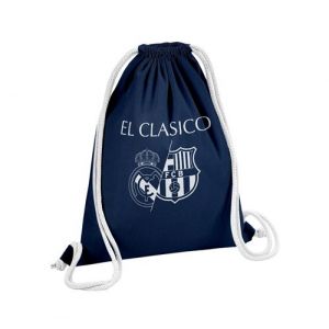 Fabulous Sac de Gym en Coton Bleu El Clasico Madrid Barcelone 12 Litres