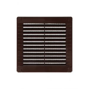 Grille D'a&eacute;ration Carr&eacute;e Avec Bouchons 150x150x7mm Abs Marron