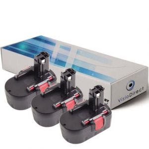 Lot de 3 batteries pour Bosch PSR 14.4V E-2(/B) perceuse visseuse 3000mAh 14.4V - Visiodirect -