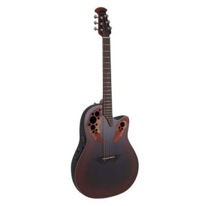 Ovation Celebrity Elite Mid Cutaway Reverse Red Burst Folk &eacute;lectro
