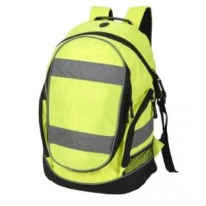 Sac &agrave; dos haute visibilit&eacute; s&eacute;curit&eacute; cycliste motard - Shugon 8001 HI-VIZ - jaune fluo
