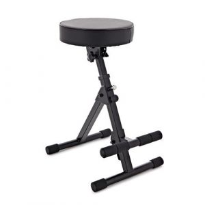 Tabouret de Musicien R&eacute;glable avec Repose-Pied et Assise Rembourr&eacute;e - Tabouret de Guitare par Gear4music