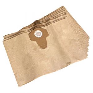 vhbw 10x Sacs compatible avec PARKSIDE PNTS 1400 / 1500, PNTS 30 / 6 S aspirateur - papier, 38cm x 24,5cm, marron