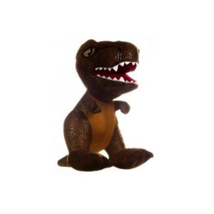 Peluche dino t-rex brun 31cm - dinosaure tyrannosaure rex - jurassic world - peluche licence - re:3504a