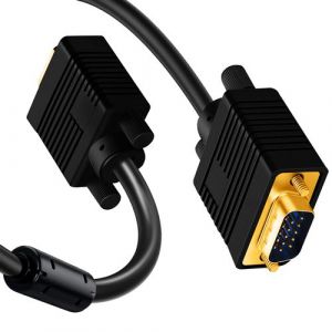 Câble VGA Mâle Adaptateur Vidéo Full HD 1080p Longueur 5m LinQ Noir