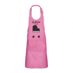 Fabulous Tablier Cuisine Enfant 2 Poches Rose Le Piano M'Appelle - Haut de gamme