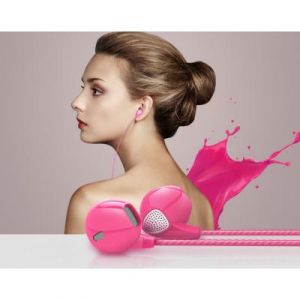 Ecouteurs pour HTC Desire 500 avec Micro Réglage Kit Main Libre INTRA-AURICULAIRE Casque Universel Jack (ROSE)