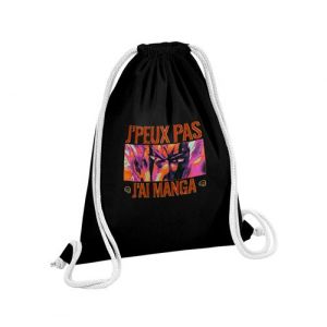 Fabulous Sac de Gym en Coton Noir J'peux Pas J'ai Manga Garou 12 Litres