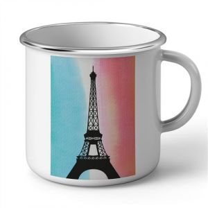 Fabulous Mug en métal émaille Drapeau France Tour Eiffel