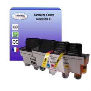 TT3AZUR-  Lot de 4 Cartouches compatibles avec Brother LC900 pour Brother MFC-210C, MFC-215C, MFC-3240C, MFC-3340CN