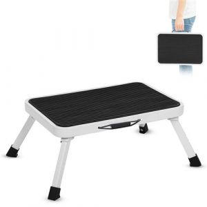 Marchepied Pliant Antid&eacute;rapant FISHTEC Acier 150 kg Grande Marche 37,8 x 26 cm Pieds Caoutchouc Maison Garage Camping