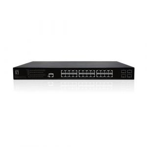 LevelOne GEP-2861 commutateur r&eacute;seau G&eacute;r&eacute; L2 Gigabit Ethernet (10/100/1000) Connexion Ethernet, supportant l'alimentation via ce port (PoE) 1U Noir