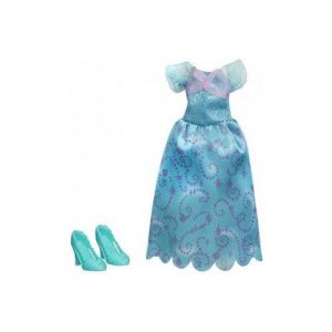 Disney princesse - poupee et mini-poupee - tenue ariel la petite sirene - robe verte de bal avec chaussure - habit