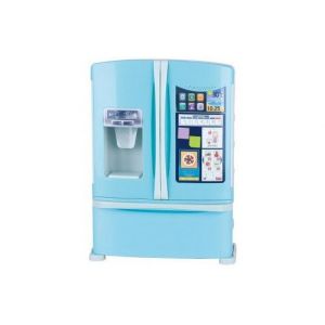Grand frigo americain realiste avec sons 28x12x38cm - mon refrigerateur - appareil cuisine enfant + 1 carte tigre - jouet menager dinette