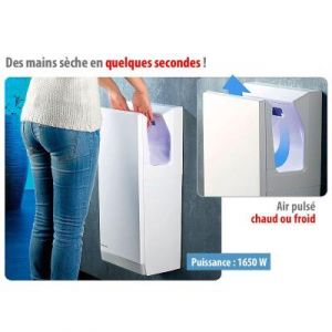 Sèche-mains électrique design 1650 W