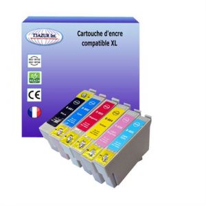 6 Cartouches Compatibles pour Epson T0801 / T0802 / T0803 / T0804 / T0805 / T0806 - T3AZUR