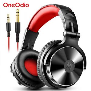 Casque Audio Filaire OneOdio PRO 10 Compatible Smartphone/PC-Noir rouge