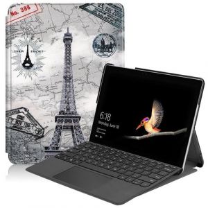 Housse etui coque pochette simili cuir pour Microsoft Surface Go 1 / Go 2 / Go 3 (10,5 pouces) - TOUR EIFFEL - htdmobiles