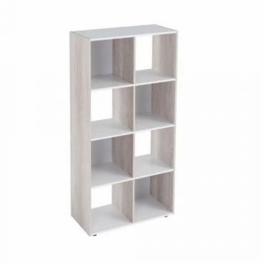 Bibliothèque meuble étagère coloris blanc - Longueur 60 x Profondeur 29 x Hauteur 120 cm