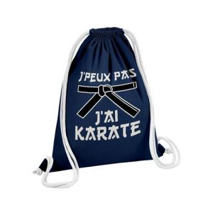 Fabulous Sac de Gym en Coton Bleu J'peux pas j'ai Karate 12 Litres
