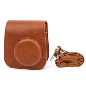 Housse Fujifilm pour appareil photo Instax Mini 11/9/8 en PU - Marron