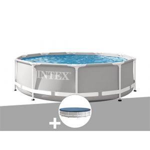 Pack piscine tubulaire Intex Prism Frame ronde 3,05 x 0,76 m + Bâche de protection
