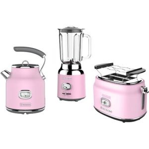 Ensemble Retro Westinghouse - Grille pain 2 fentes + Bouilloire 1,7 L - Blender - Rose