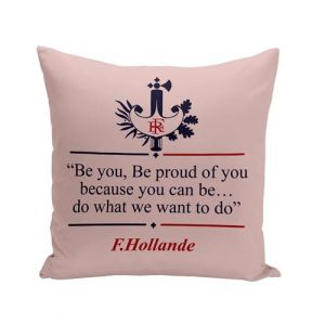 Fabulous Coussin rose Fran&ccedil;ois Hollande - Discours en Anglais [40x40 cm]