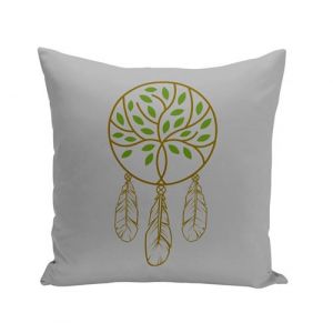 Fabulous Housse de coussin gris Arbre Nature Dreamcatcher [40x40 cm]