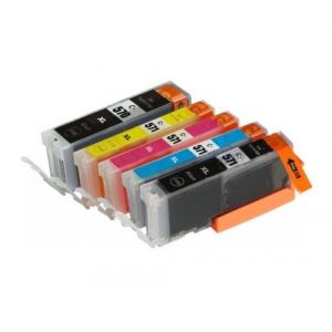 Pack 5 cartouches d'encre PGI 570 XL Black CLI 571 Bk / C/ M/ Y pour imprimante Canon TS 5053