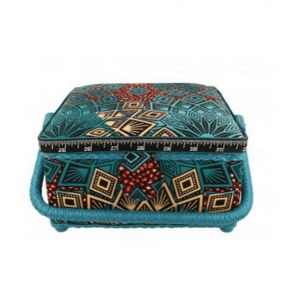 Boîte à couture motif Géométrie - 20x20x11cm - Collection Les merveilles d'Alice(...) - 845 Géométrie