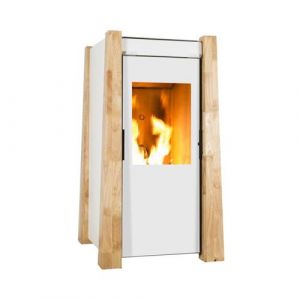 Po&ecirc;le &agrave; granul&eacute;s de bois 9.5kw blanc/ch&ecirc;ne Ecoforest 20886