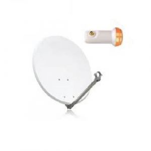 HDME Parabole satellite acier blanche 80cm + LNB Single 0,1dB idÃ©al Astra Eutelsat