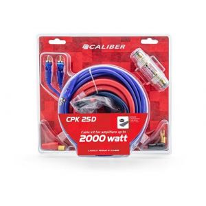 Câble d'amplificateur - Caliber CPK25D - 5m 2000W 5 x 10 x 10 mm Rouge