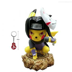 Figurine Pokemon Pikachu Cosplay modèle 11cm avec portes clés naruto - (Uchiha Itachi)