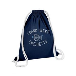 Fabulous Sac de Gym en Coton Bleu Grand Frère Famille Chouette 12 Litres