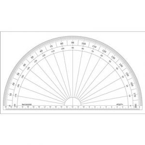 Rapporteur 1/2 cercle degrés Ø 25 cm - graphoplex