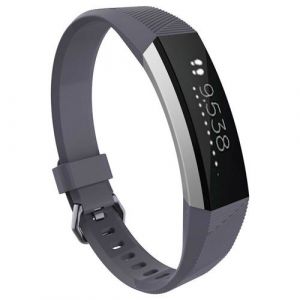 Strap-it Bracelet silicone - compatible pour Fitbit Alta HR (gris)