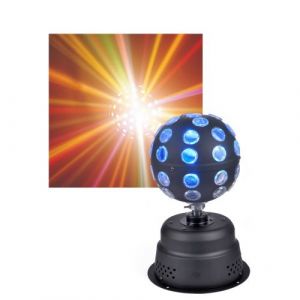 Boule tournante multicolore, Effet COLUMBIA. 1 LED RVB