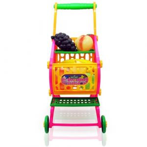 Nouveaux jouets pour enfants Simulation Panier d'achat Légumes Fruits Nourriture semblant jouer - Rose