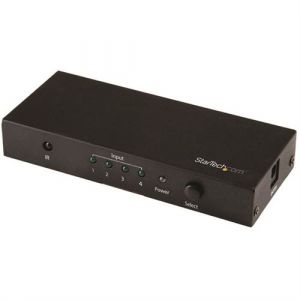 StarTech.com Switch HDMI - 4 ports - Commutateur HDMI 4x1 - Switch automatique - Ultra HD 4K 60 Hz (VS421HD20) - Commutateur vidéo/audio - 4 x HDMI - de bureau - pour P/N: SVA5H2NEUA