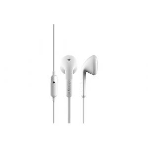 DeFunc +Talk - Écouteurs avec micro - embout auriculaire - filaire - jack 3,5mm - blanc