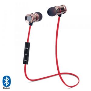 &Eacute;couteurs Bluetooth Tour de cou Rouge Sp&eacute;cial Sport pour Smartphones