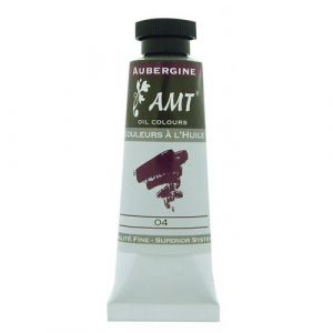 Peinture à l'huile fine en tube aubergine 45ml - Amt