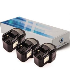 Lot de 3 batteries pour AEG BDSE12T perceuse visseuse 12V 2000mAh - Visiodirect -