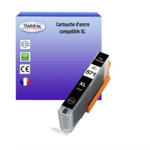 Cartouche compatible avec Canon CLI571 XL Photo Noire pour Canon Pixma TS8050, TS8051, TS8052, TS8053, TS9050, TS9055