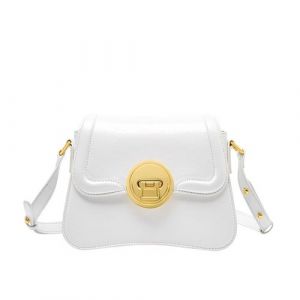 Cuir véritable femmes mode sac à main sac à main sac à main Sac porté main unique blanc