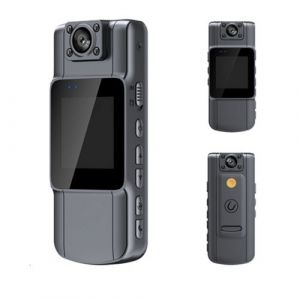 Caméscope numérique portable Preisku, 4K HD, objectif rotatif à 180 degrés, avec carte mémoire de 32 Go-Noir
