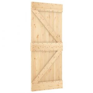 vidaXL Porte coulissante et kit de quincaillerie 80x210 cm pin massif, porte intérieure, porte de grange intérieure, porte de grange