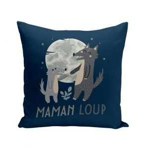 Fabulous Coussin bleu Maman Loup [40x40 cm]